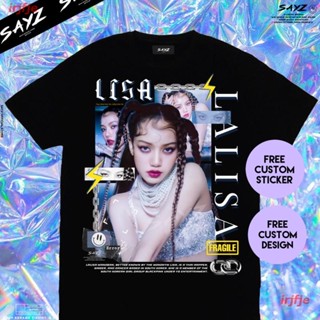 irjfje LALISA kpop blackpink เสื้อยืด ผู้หญิง ผู้ชาย สไตล์เกาหลีBlackpink Lisa LALISA Album Solo เสื้อยืดลําลองแขนส_07