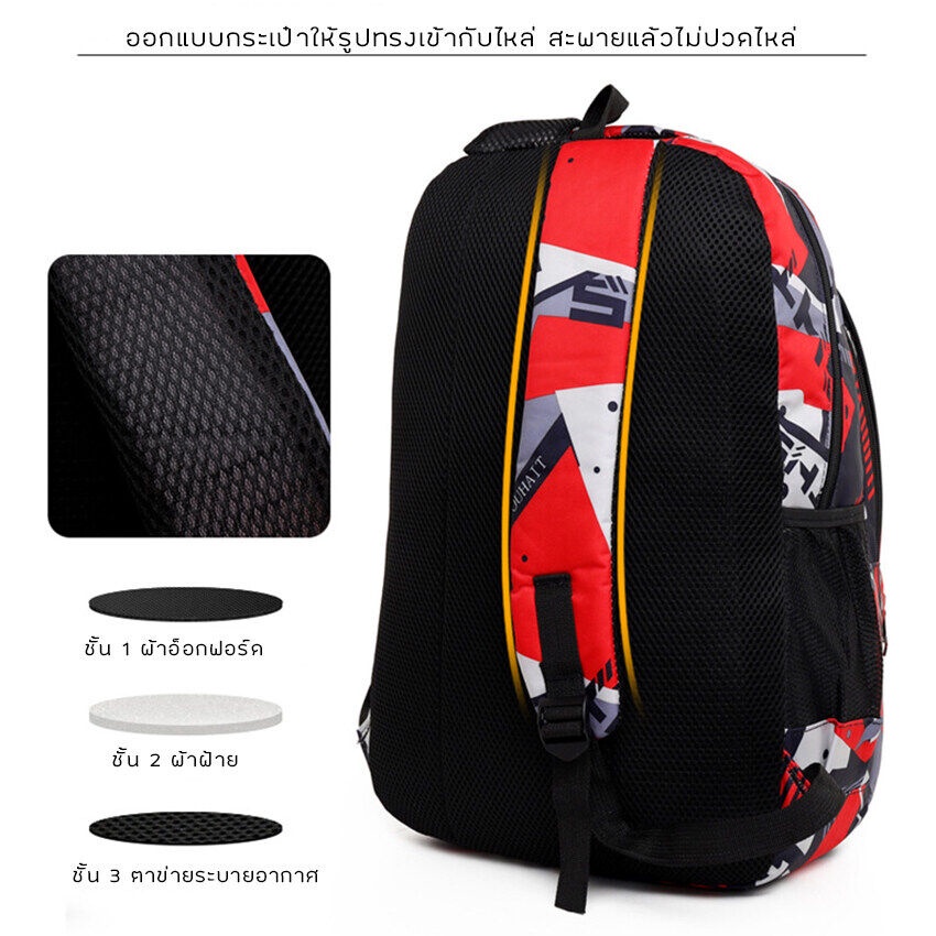 Vodca-กระเป๋าเป้ สายสะพายหลัง ไนล่อน ความจุขนาดใหญ่  LX-3241