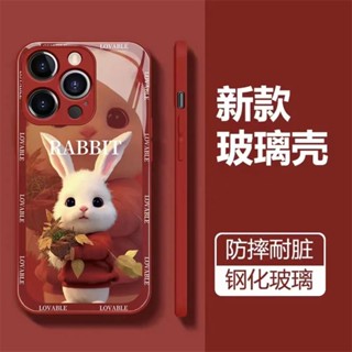 ใหม่ เคสโทรศัพท์มือถือแบบแก้ว ขอบนิ่ม ลายการ์ตูนกระต่าย โลหะ สําหรับ OPPO A96 5G Reno 5 4G 5G Reno 5 Pro Reno 6 5G Reno 8 5G Reno 9 Pro Reno 7Z 5G Reno 8Z 5G