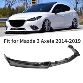 สปอยเลอร์กันชนหน้า คาร์บอนไฟเบอร์ สําหรับ Mazda 3 Axela 2014-2019 3 ชิ้น