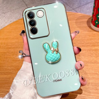  พร้อมส่ง เคสโทรศัพท์มือถือนิ่ม กันกระแทก ลายการ์ตูนกระต่ายน่ารัก 3D สําหรับ VIVO V29 Y27 Y36 Y78 Y02T Y02A 5G 4G VIVOY27 VIVOV29