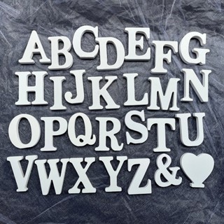 ตัวอักษรไม้ สีขาว 26 ตัวอักษร สําหรับตกแต่งบ้าน งานแต่งงาน งานเลี้ยงวันเกิด