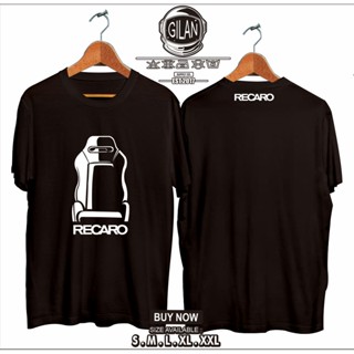 Recarp Car Seat Graphic Short Sleeve Cotton T-shirt for  |  BAJU DISTRO RECARO SR3 SR 3 LOGO JOK MOBIL RACING RALLY_01