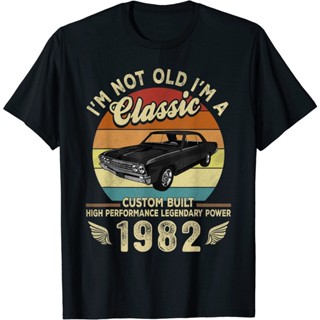 เสื้อยืด พิมพ์ลาย IM Not Old Me Classic Vintage 1982 40Th Birthday แฟชั่นฤดูร้อน สําหรับผู้ชาย_03