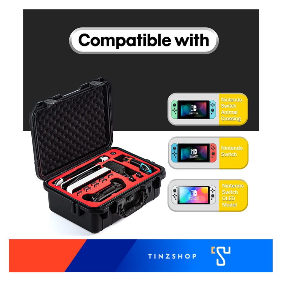 DEVASO Carrying Case Black color for Nintendo Switch/Switch OLED, Prof