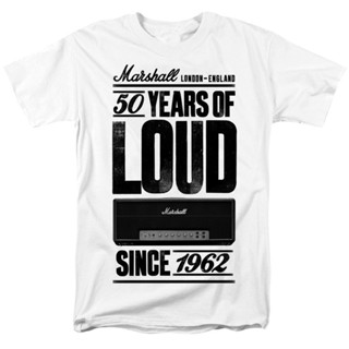 เสื้อยืดลําลอง แขนสั้น พิมพ์ลาย Marshall 50 Years Of Loud Metal สไตล์ยุโรป และอเมริกา สําหรับผู้ชาย 455960