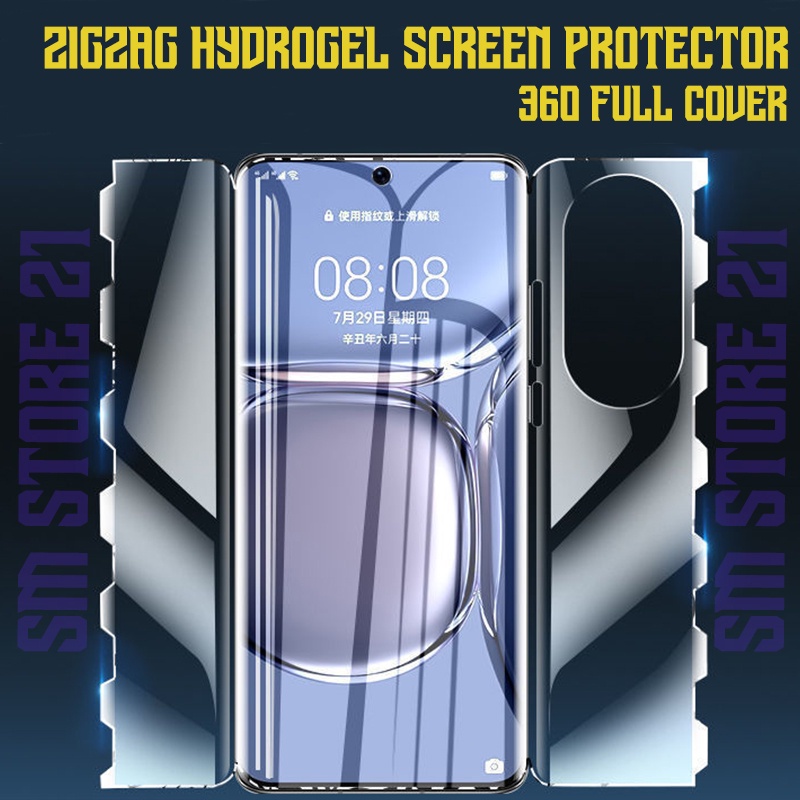 Huawei P30 P40 Pro+ Plus P50 Pro Full Coverage Butterfly Hydrogel Screen Protector Cover ZigZag 360
