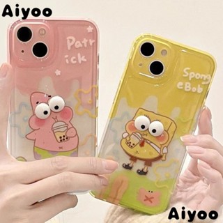 ✅เคสมือถือ แบบนิ่ม ลายสพันจ์บ็อบ สําหรับ Apple 14 Pro iPhone 13 11 12 Pro Max 13 Pro Max
