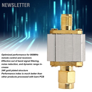 Newsletter 868MHz Bandpass Filter Professional 24K Gold Plated โครงสร้าง 4MHz Bandwidth SAW สำหรับรีโมทคอนโทรล
