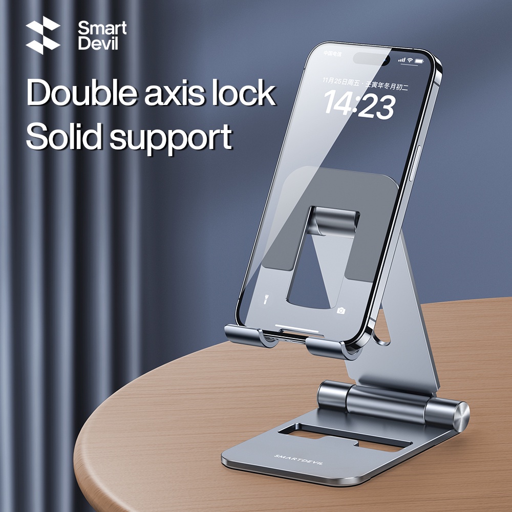 SmartDevil ขาตั้งโทรศัพท์มือถือ อลูมิเนียมอัลลอยด์ แบบพกพา สามารถปรับ ...