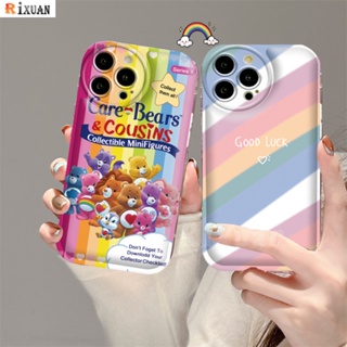 เคสโทรศัพท์มือถือแบบนิ่ม ลายหมีสายรุ้ง 3D หรูหรา สําหรับ Realme 10 C55 C21Y C25Y C33 C35 C31 C15 C12 C11 2021 C20 Realme5 5i 6i 8i C3 C2 C1 Narzo 50A Prime RIXUAN