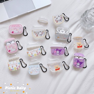 เคสหูฟังบลูทูธไร้สาย tpu นิ่ม แบบใส ลายการ์ตูนน่ารัก สําหรับ airpods pro 1 2 3 pro2 2022