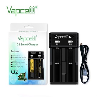 Vapcell ของแท้💯เครื่องชาร์จพร้อมถ่าน (เครื่องชาร์จVapcell Q2+ถ่านVapcell 18650 3600mAh 35/10A 2ก้อน) ถ่าน