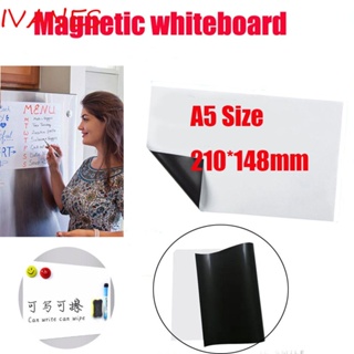 IVANES White Boards Magnetic Whiteboard Kitchen A5 Size Fridge Magnet Office Flexible Supplies Home Magnet Board/Multicolor