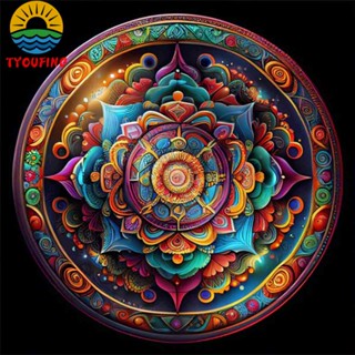 30*30CM 5D DIY Full Round Crystal Drill Diamond Painting Datura Kit Home Decor Art Craft