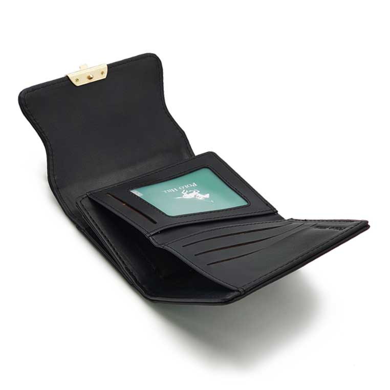 Polo HILL Ladies Leaf Inspired Stitching Tri-Fold Wallet PW120