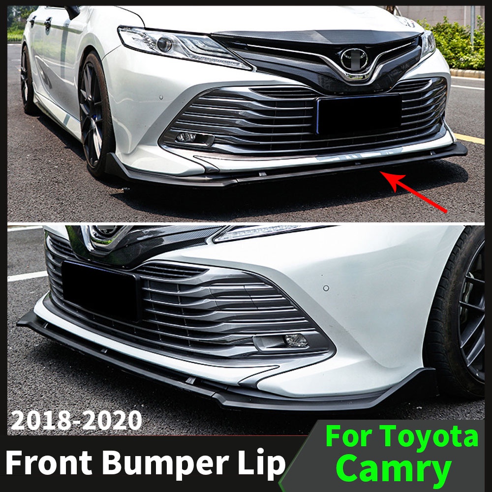 คุณภาพสูงกันชนหน้า Lip Chin Body Kit Diffuser สปอยเลอร์ตกแต่งปรับแต่งอุปกรณ์เสริมสําหรับ Toyota Camry 2018 2019 2020
