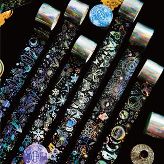 Midoo เทปกาวเลเซอร์ ลายผีเสื้อ 3 ซม. x 3 ม. สําหรับตกแต่งสมุดอัลบั้ม DIY
