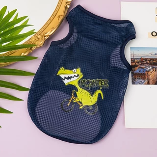 sunscreen Cartoon printed pet Clothes Cat and dog shirt