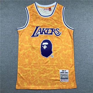 รองเท้าแฟชั่น คลาสสิก ใส่สบาย ลายลิง NBA Lakers 23 สีเหลือง เสื้อกีฬาบาสเก็ตบอล ปักลาย 24 Kobe แฟชั่นฤดูร้อน สําหรับผู้ชาย 224689