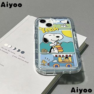 ✅เคสโทรศัพท์มือถือนิ่ม แบบใส กันกระแทก ลายสนูปปี้ แนวสตรีท สําหรับ iPhone Apple 14 14promax 13 11 12 LM9S