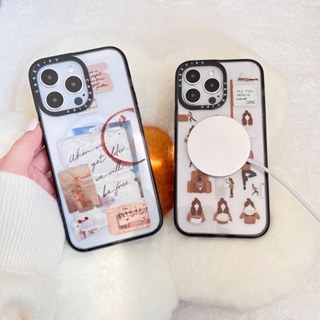 【Beautiful Diary】casetify เคสโทรศัพท์มือถืออะคริลิค ดูดซับแม่เหล็ก คุณภาพสูง สําหรับ iPhone 14 Pro max 13 13 Pro max 11 Pro max 14 14Pro 12 12Pro 12 Pro max 13Pro