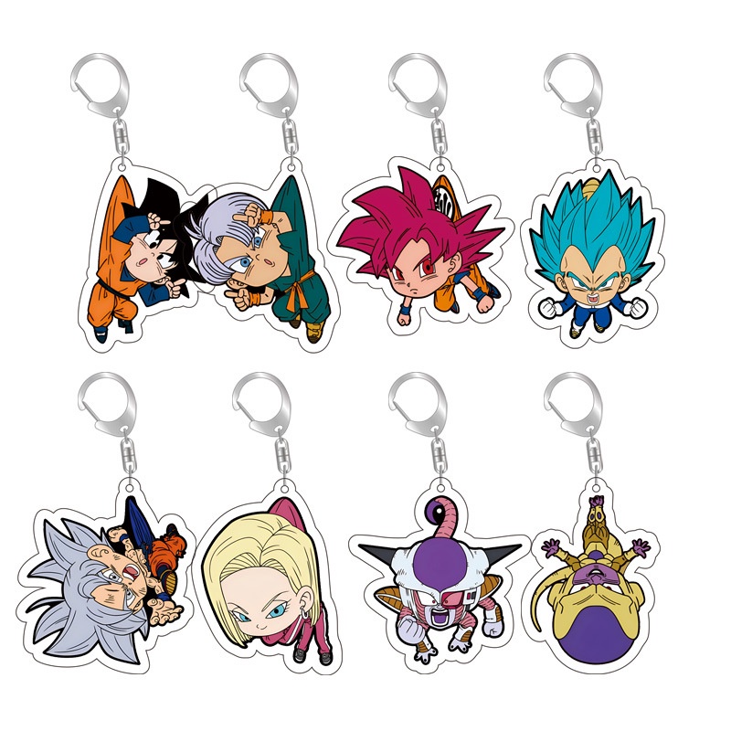 พวงกุญแจอะคริลิคใส จี้การ์ตูน Dragon Ball Goku Peripheral ขนาดเล็ก สองด้าน ให้เป็นของขวัญได้