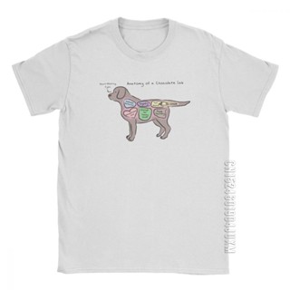 [S-5XL] เสื้อยืด ผ้าฝ้าย พิมพ์ลาย Anatomy Of A Chocolate Lab Labrador Retriever สไตล์วินเทจ สําหรับผู้ชาย