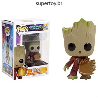 ฟิกเกอร์ Funko Pop Marvel Guardians of The Galaxy - Groot 208 Star Lord สําหรับตกแต่งบ้าน