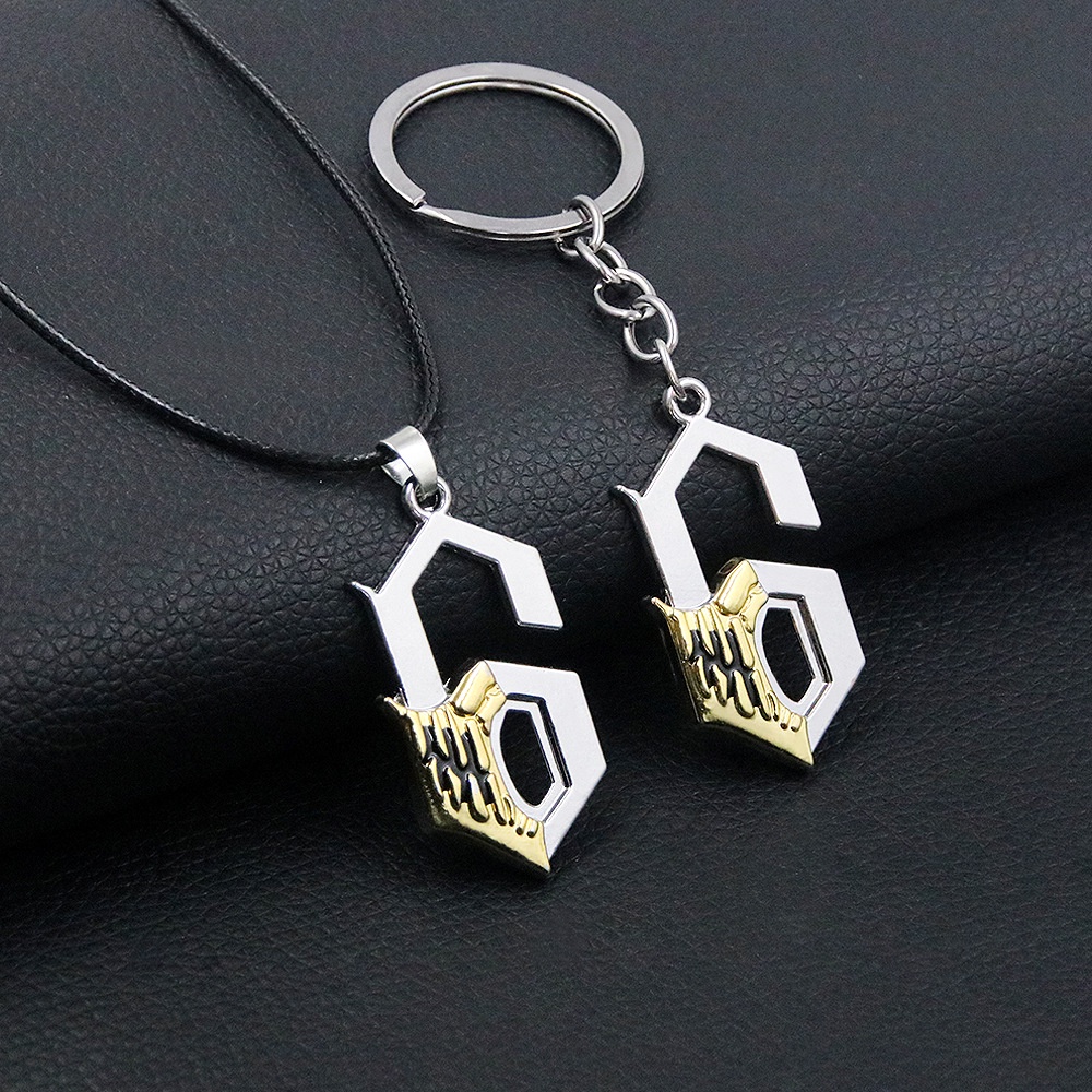 เครื่องประดับ สร้อยคอ โลหะผสมสังกะสี จี้การ์ตูนอนิเมะ Bleach Accesorios Espada NO.6 Grimmjow สําหรับผู้ชาย และผู้หญิง
