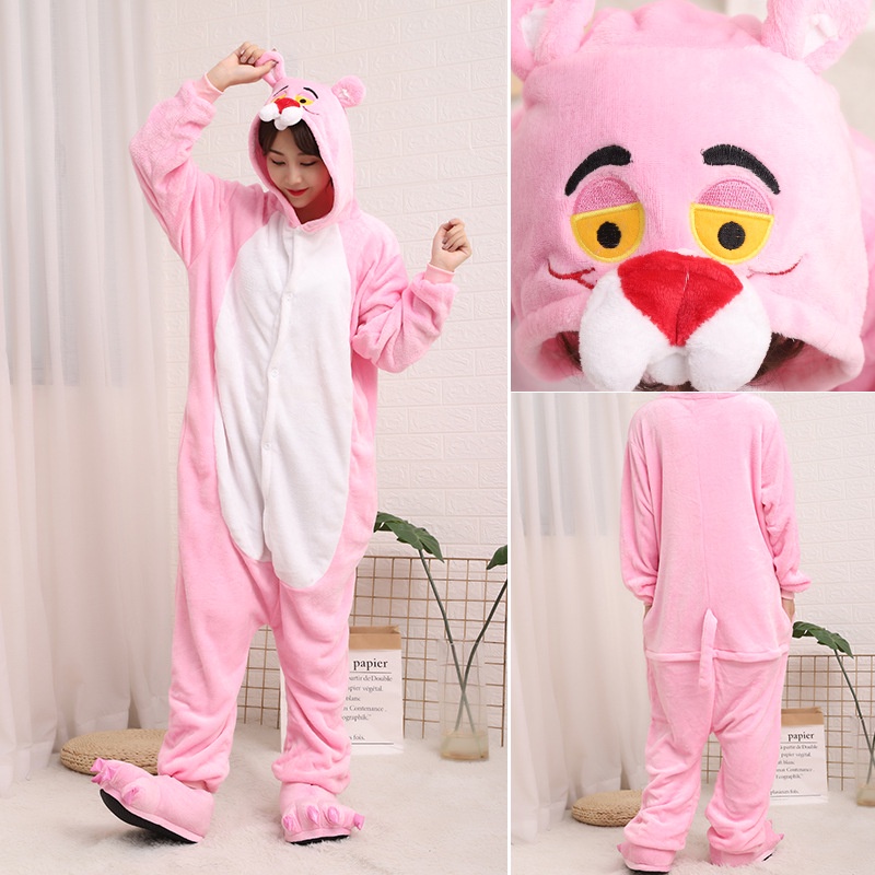 Kigurumi ไดโนเสาร์ ปิกาจู Stitch Onesies เด็ก เด็ก ชุดนอนผ้าสักหลาด จั๊มสูท ผู้หญิง ผู้ชาย ชุดนอน คอสเพลย์ วันพีช