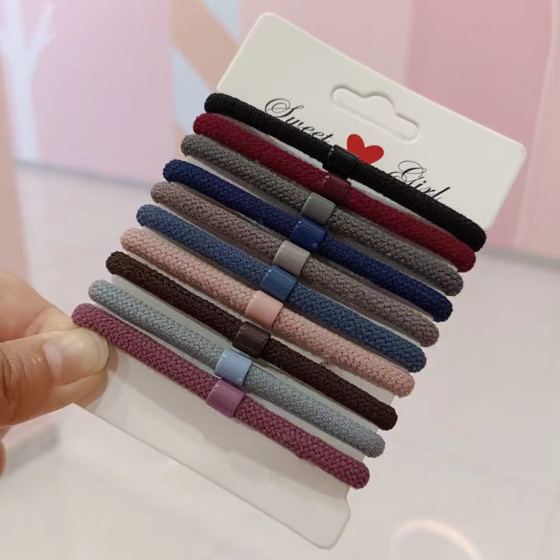 rubber band ยางรัดผม เกาหลี AA ชนิดเส้นใหญ่ยืดหยุ่นสูง พร้อมส่ง ผ้ายืดดวงใหญ่ หนังยางรัดผมเกาหลี ยางมัดผม
