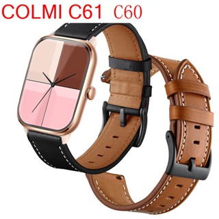 สายนาฬิกาข้อมือหนัง สําหรับ COLMI C61 COLMI C60