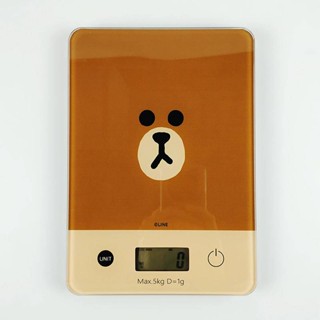 Line Friends Brown Face LCD Display Digital Kitchen Scale Food Weighing LFE13701