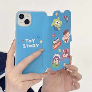 เคสโทรศัพท์มือถือหนังนิ่ม ฝาพับ กันกระแทก ลาย Toy Story น่ารัก สําหรับ iPhone 14PROMAX 12PROMAX 11 12 12PRO 13 13PRO 13PROMAX 14 14PRO