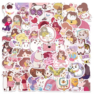 Z&amp;M❀ Bee and PuppyCat Stickers ❀ 50Pcs/Set Bee &amp; Puppycat Waterproof Stickers Decal for Toys