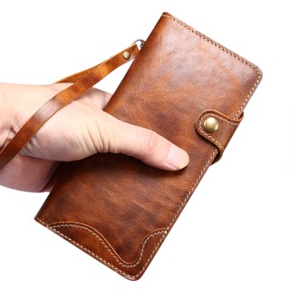 เคสหนังวัวแท้ แต่งหัวเข็มขัดแม่เหล็ก พร้อมสายคล้อง สําหรับ Samsung Galaxy S22 Ultra S21 Plus S23 FE Note 20 U