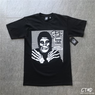 Obey x Misfits Grimace-Punk เสื้อยืด แขนสั้น ฟอกสี