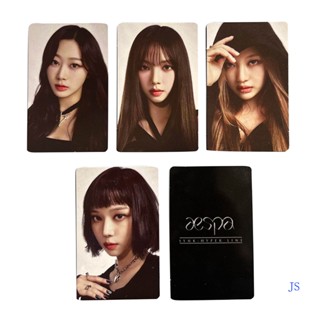 Js KPOP AESPA LOMO Cards SYNK : HYPER LINE 2023 โฟโต้การ์ด KARINA WINTER GISELLE โปสการ์ดสองด้าน แฟนคลับสะสม