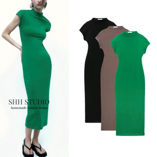 Zara ชุดเดรสผ้าฝ้าย คอปกตั้ง แฟชั่นฤดูร้อน 2335167