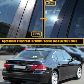 【TokTik Hot Style】ฝาครอบเสาประตูหน้าต่าง PC คุณภาพสูง สําหรับ BMW 7 Series E65 E66 2001-2008