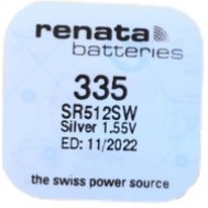 ถ่านกระดุม Renata 335 , 512 , SR512SW ของแท้ 100% (แพ็คละ 1 เม็ด) ถ่าน