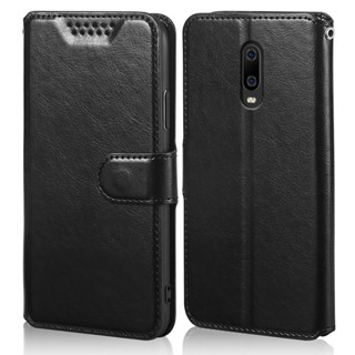 เคสโทรศัพท์หนัง PU แบบฝาพับ พร้อมช่องใส่บัตร สําหรับ Oneplus 6T A6013 1+6T 6.41 นิ้ว