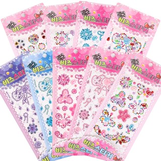 Childrens Diamond Gem Crystal Stickers Cartoon Cute Stickers Holiday Stage Decorations