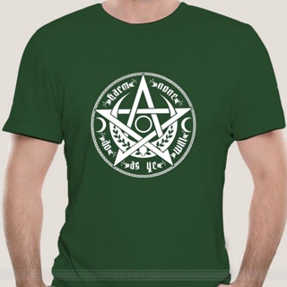 [S-5XL] love-store แขนสั้นcrew neckเสื้อยืด พิมพ์ลาย Do AS YE WILL - rede pentacle witch pagan wicca wiccan hecate tripl