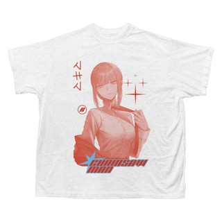 tshirt เสื้อยืด พิมพ์ลาย Makima Chainsaw man Y2K ขนาดใหญ่ สําหรับผู้ชาย(S-5XL)