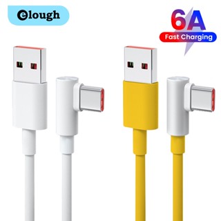 Elough สายชาร์จ USB C 6A 90 องศา 67W ชาร์จเร็ว