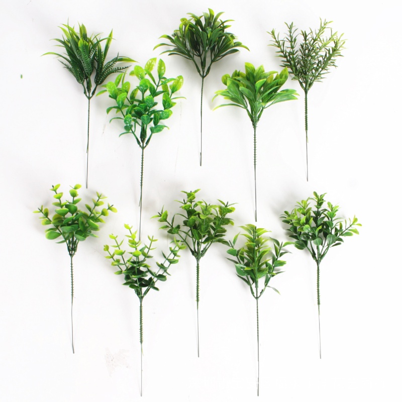 พืชปลอมสําหรับชั้นวางพืช มารยาท ในร่มพลาสติกขนาดเล็ก กรีนเนอรี่ สําหรับ ทําเอง โต๊ะทํางานประดิษฐ์พลาสติกยูคาลิปตัสพืชสําหรับตกแต่งบ้านในร่มห้องน