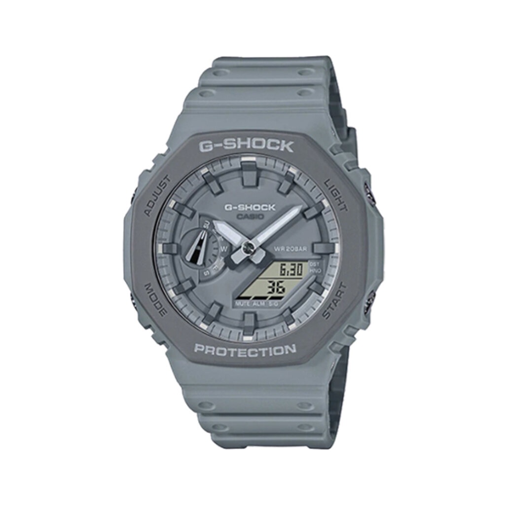 CASIO G-SHOCK พร้อมส่ง นาฬิกาข้อมือ นาฬิกากันน้ำ นาฬิกาของแท้ ประกันศูนย์ CMG 1 ปี ผ่อน0% รุ่น GA-2110ET-8A นาฬิกาสีเทา