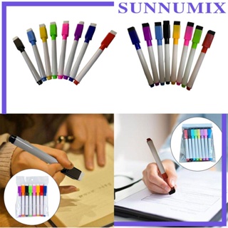 [Sunnimix] ปากกาไวท์บอร์ด ปลายแหลม กลิ่นต่ํา เช็ดแห้ง แปรงสีขาว